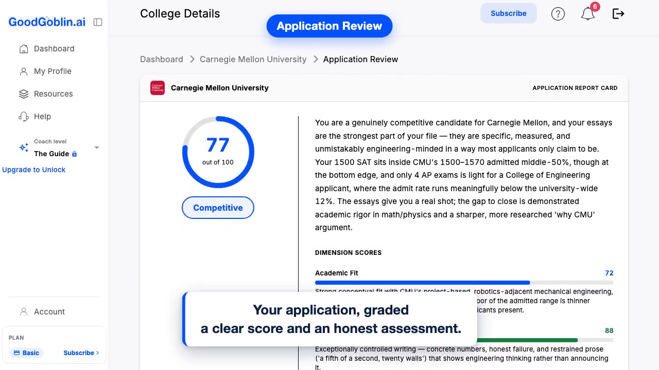 Application Review — Walkthrough
