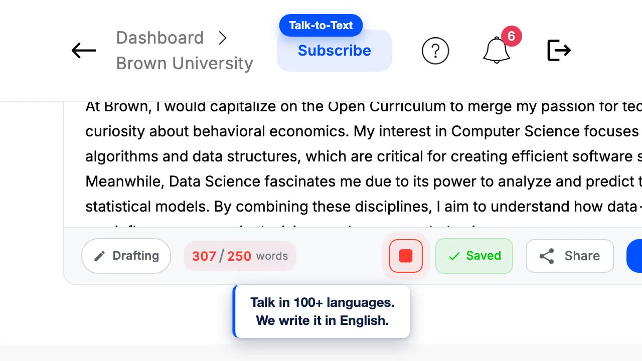 Talk-to-Text Profile Answers — Walkthrough